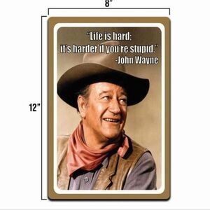 John Wayne Tin Sign